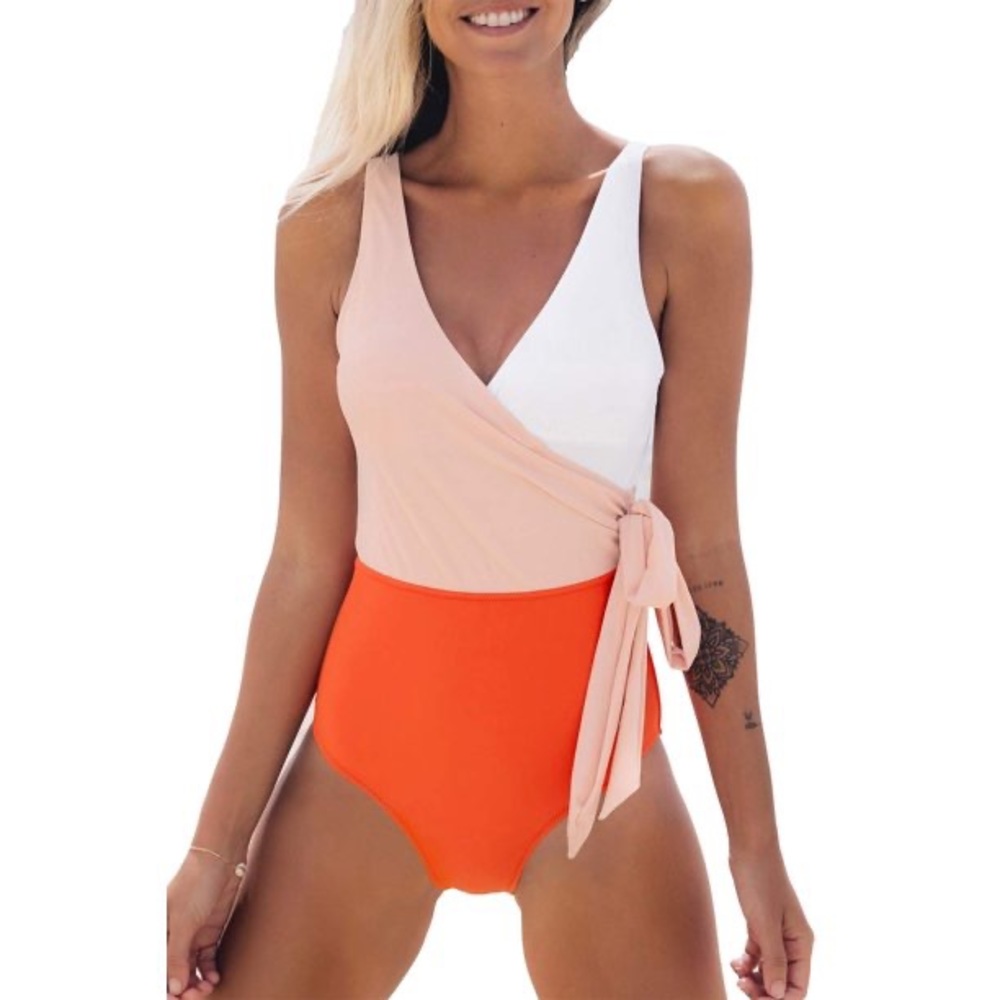 CUPSHE Color Block One Piece Swim-L